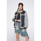 Unisex Jacket Western Denim Style Coat Retro Patchwork Denim Clothes Jacket Men's and Women's Loose Cardigan